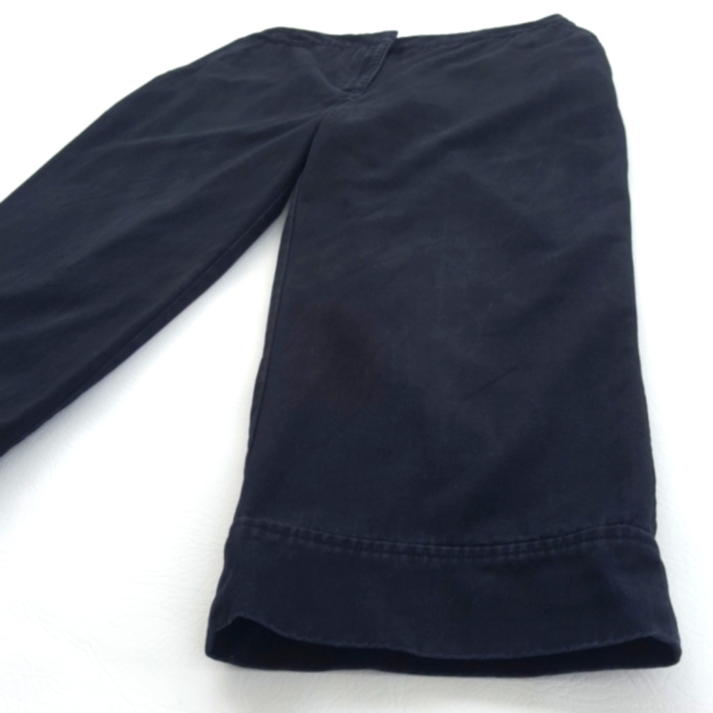 CASUAL CORNER ♡ Sweet Vintage Black Soft Thick Cotton Skinny Hi-Waist Capris 4P